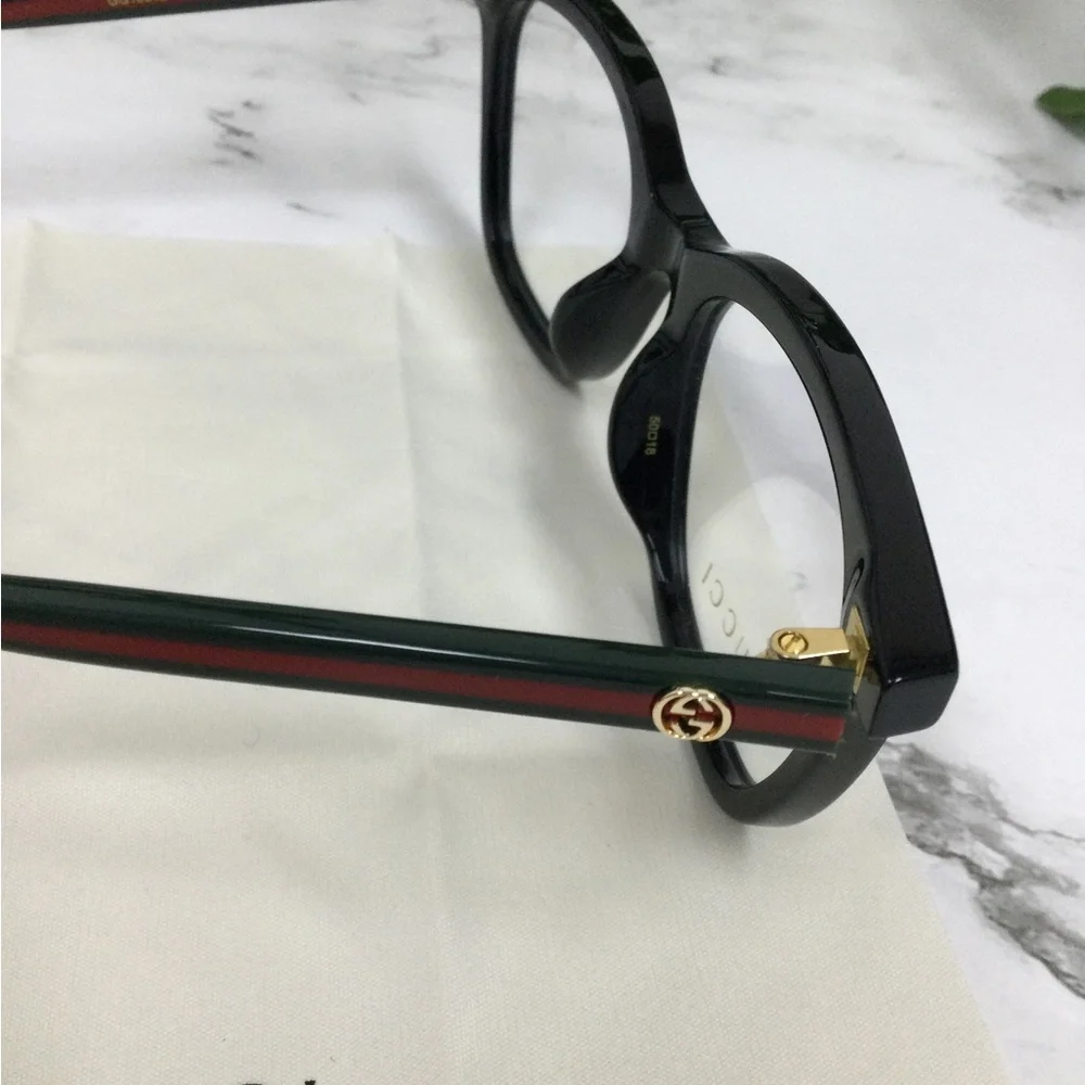 GUC Gucci Black and Red Frame Optical Glasses